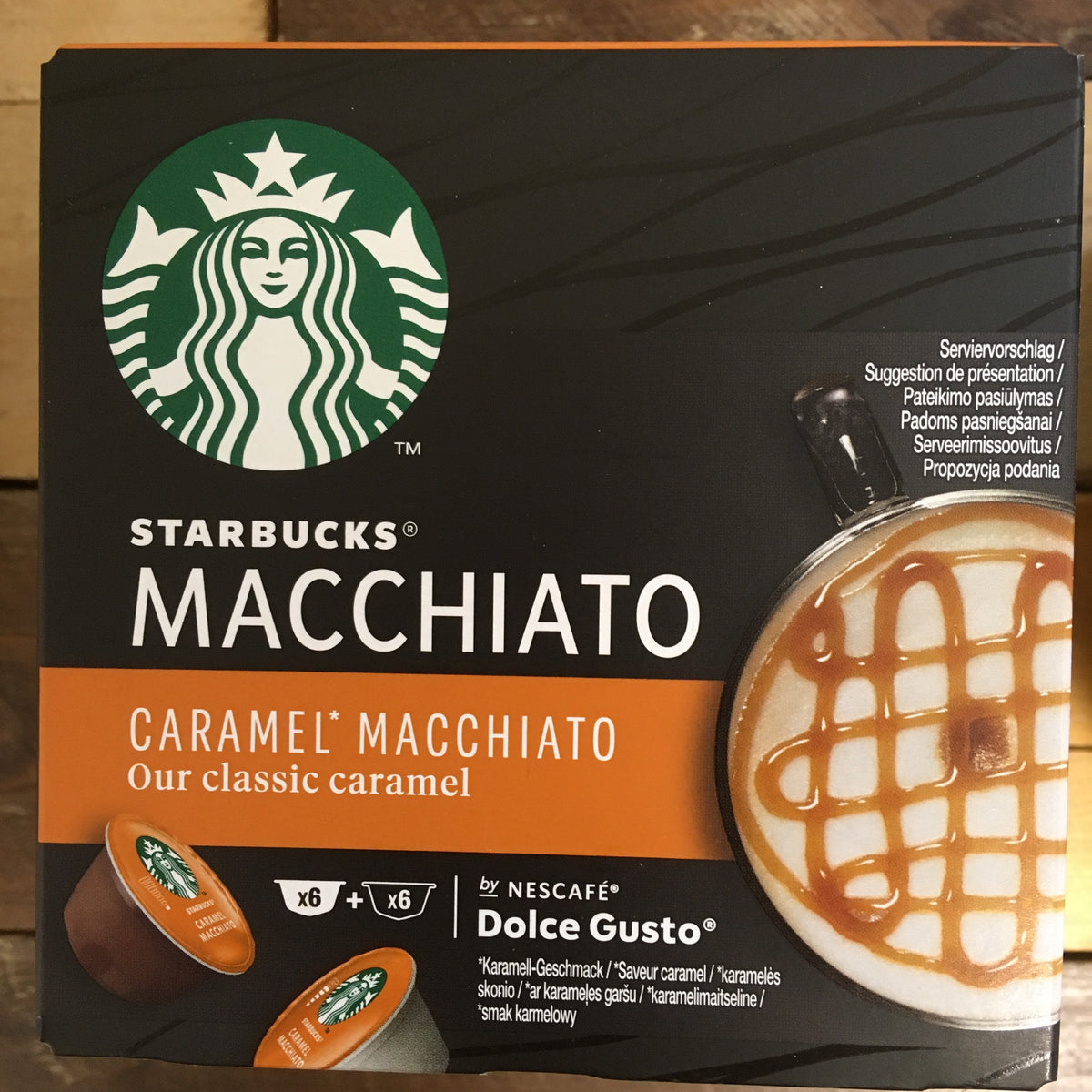 Starbucks Caramel Macchiato by Nescafe Dolce Gusto Coffee Pods x 12 - We  Get Any Stock